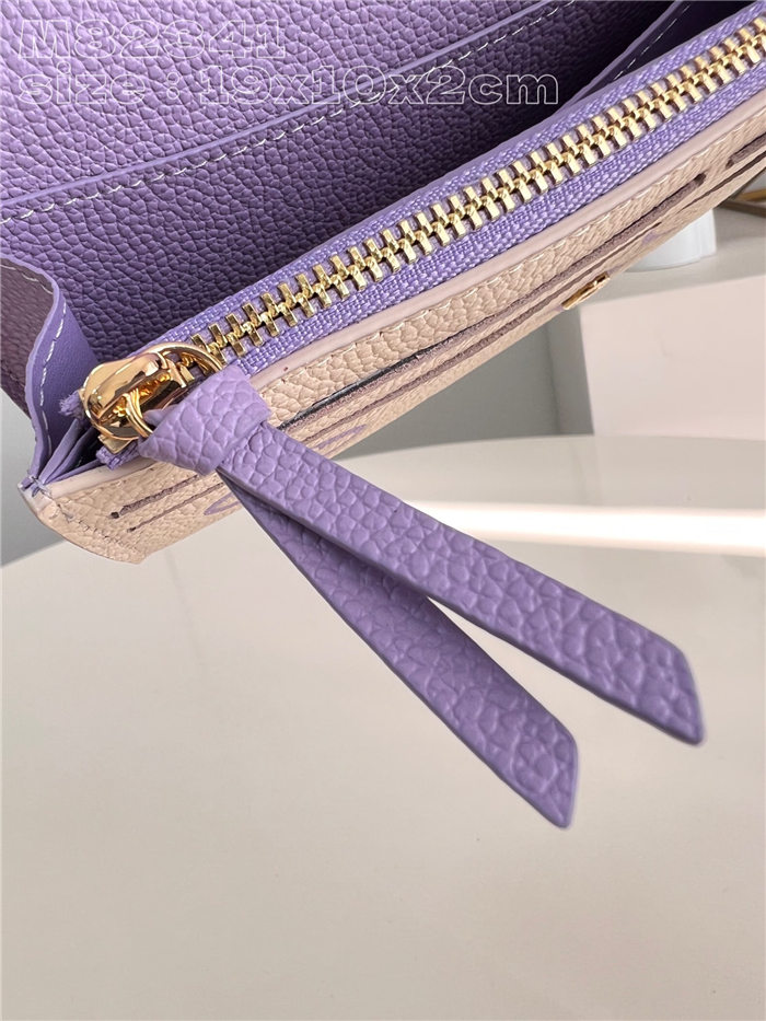 Louis Vuitton EMILIE WALLET Monogram Empreinte M82341 Purple High