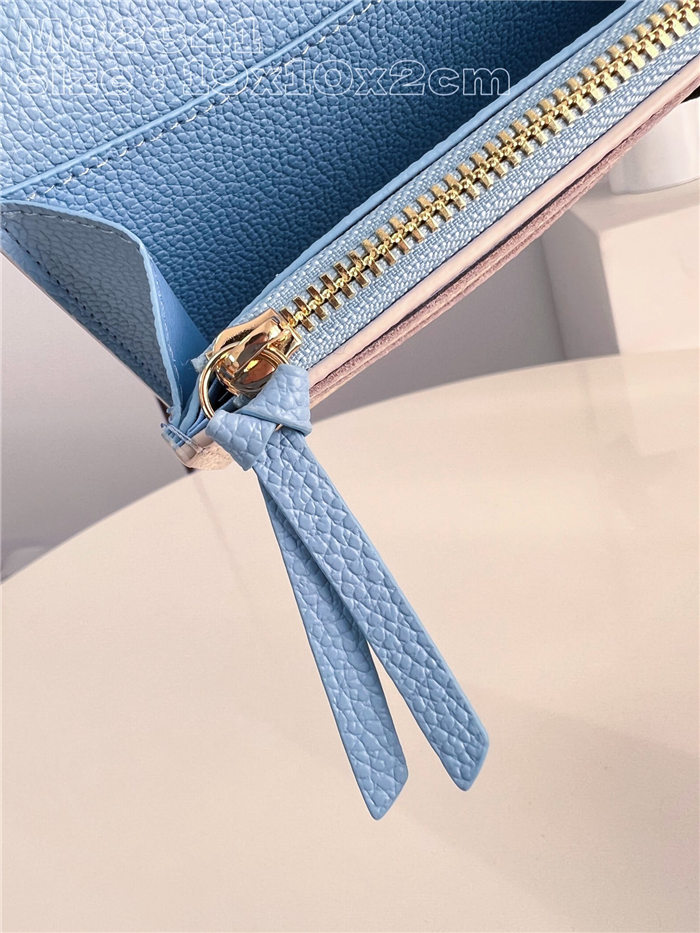 Louis Vuitton EMILIE WALLET Monogram Empreinte M82341 Blue High