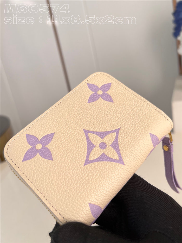 Louis Vuitton ZIPPY COIN PURSE Monogram Empreinte M60574 Purple High