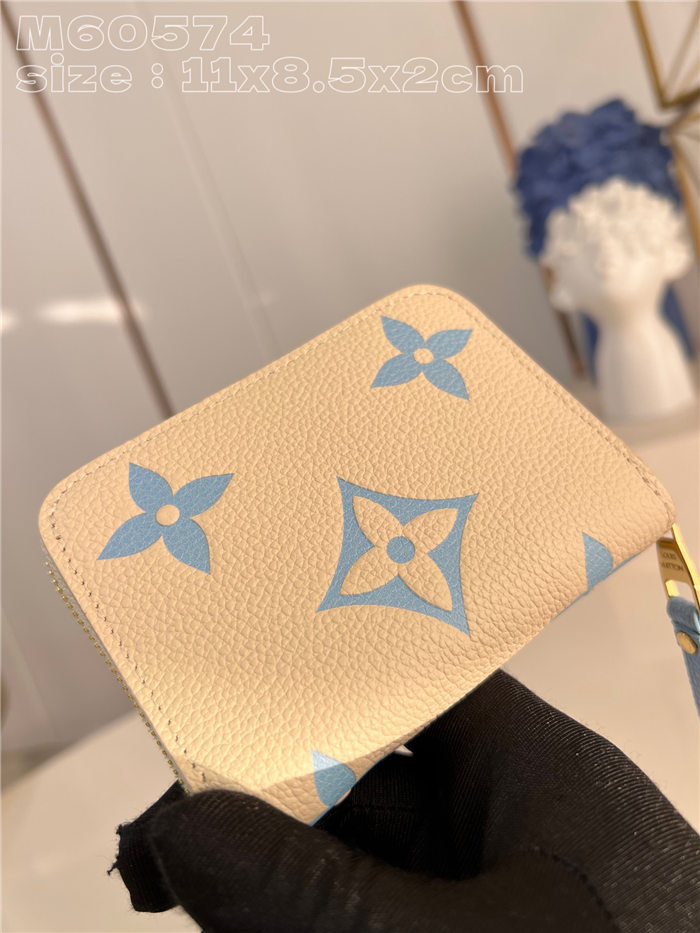 Louis Vuitton ZIPPY COIN PURSE Monogram Empreinte M60574 Blue High