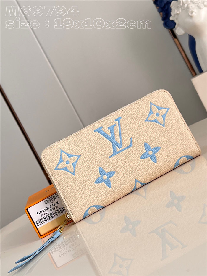 Louis Vuitton ZIPPY WALLET Monogram Empreinte M69794 Blue High