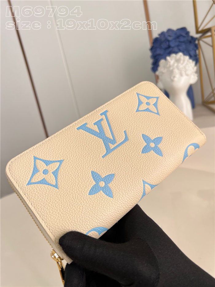 Louis Vuitton ZIPPY WALLET Monogram Empreinte M69794 Blue High