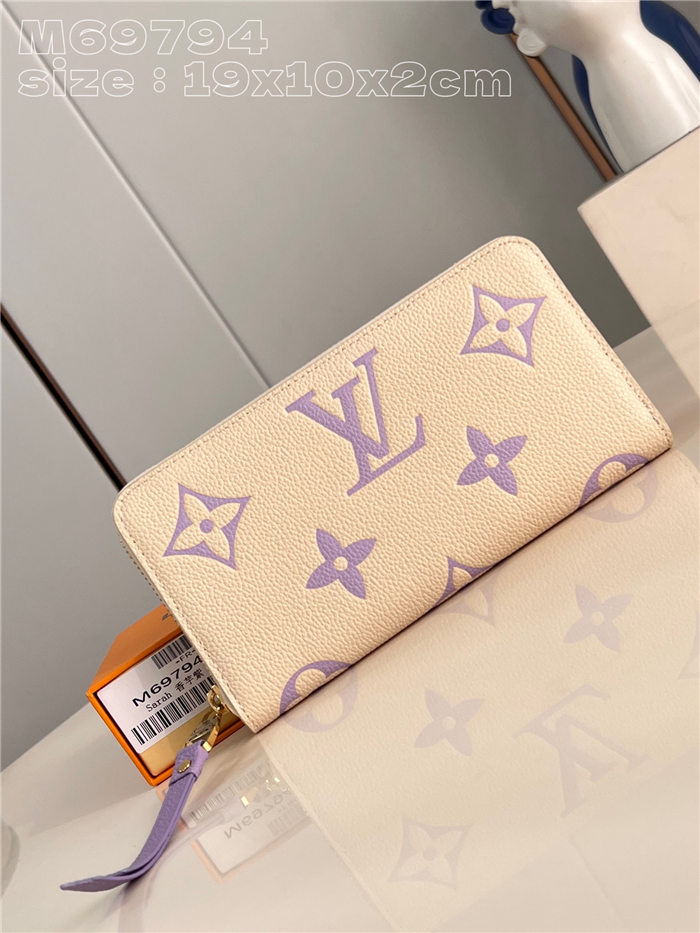 Louis Vuitton ZIPPY WALLET Monogram Empreinte M69794 Purple High