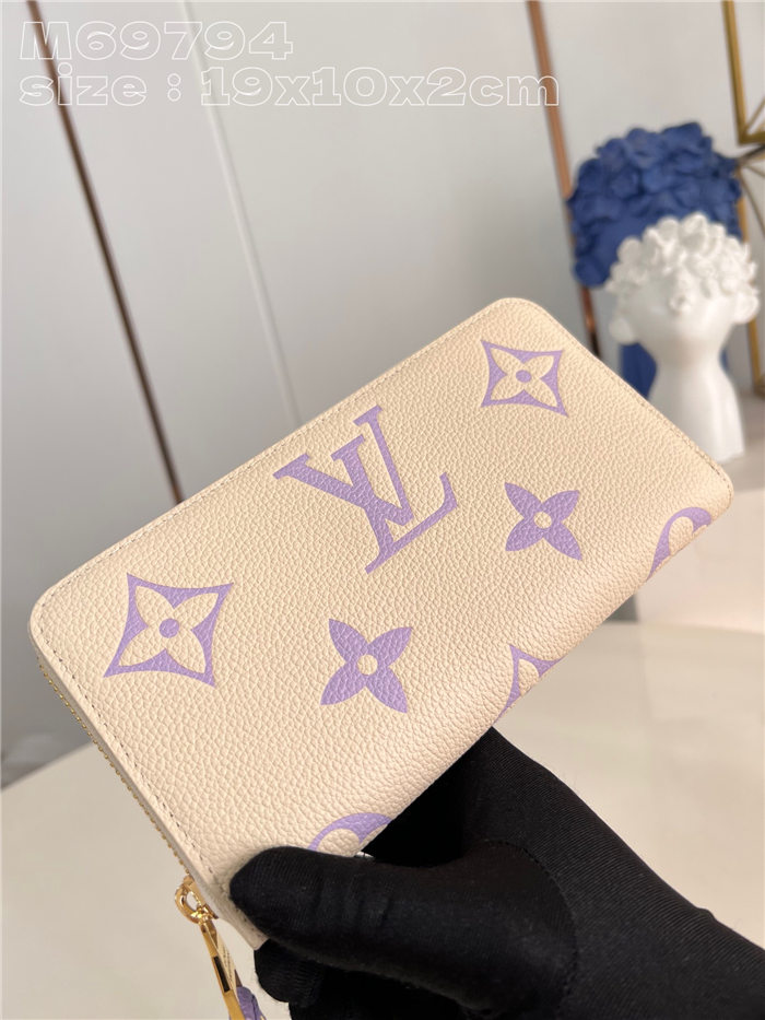 Louis Vuitton ZIPPY WALLET Monogram Empreinte M69794 Purple High