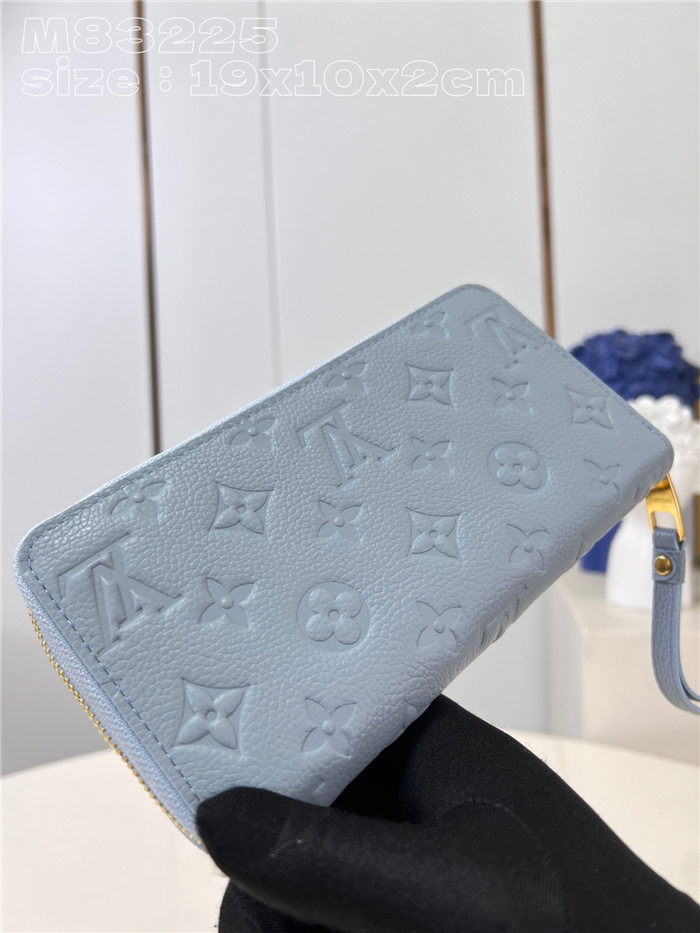 Louis Vuitton ZIPPY WALLET Monogram Empreinte M83225 Blue High