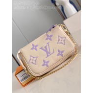 Louis Vuitton MINI POCHETTE ACCESSOIRES Monogram Empreinte M58009 Purple High