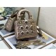 MINI LADY Dior BAG Cannage Lambskin Metallic Gold-Tone Champagne High