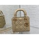 MINI LADY Dior BAG Cannage Lambskin Gold Metal Natural High