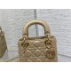 MINI LADY Dior BAG Cannage Lambskin Gold Metal Natural High