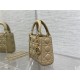 MINI LADY Dior BAG Cannage Lambskin Gold Metal Natural High