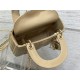 MINI LADY Dior BAG Cannage Lambskin Gold Metal Natural High