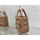 MINI LADY Dior BAG Cannage Lambskin Gold Metal Blush High