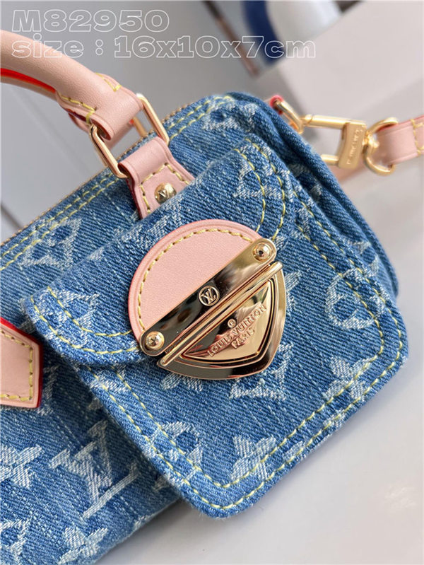 Louis Vuitton NANO SPEEDY Monogram jacquard denim Blue M82950 High