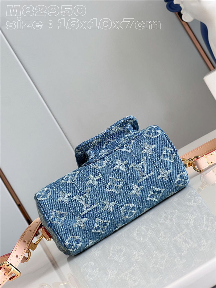 Louis Vuitton NANO SPEEDY Monogram jacquard denim Blue M82950 High