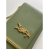 KATE MEDIUM IN GRAIN DE POUDRE EMBOSSED LEATHER Green Gold-Metal High