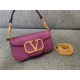 Valentino Garavani MINILOCO Crossbody Bag Calfskin Leather Purple High