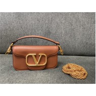 Valentino Garavani MINILOCO Crossbody Bag Calfskin Leather Caramel High