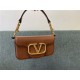 Valentino Garavani MINILOCO Crossbody Bag Calfskin Leather Caramel High