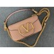 Valentino Garavani MINILOCO Crossbody Bag Calfskin Leather Beige Gold High