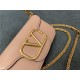 Valentino Garavani MINILOCO Crossbody Bag Calfskin Leather Beige Gold High