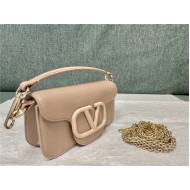 Valentino Garavani MINILOCO Crossbody Bag Calfskin Leather Nude-Pink High