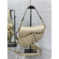 SADDLE BAG Grained Calfskin Beige High