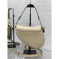 SADDLE BAG Grained Calfskin Beige High