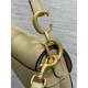 SADDLE BAG Grained Calfskin Beige High