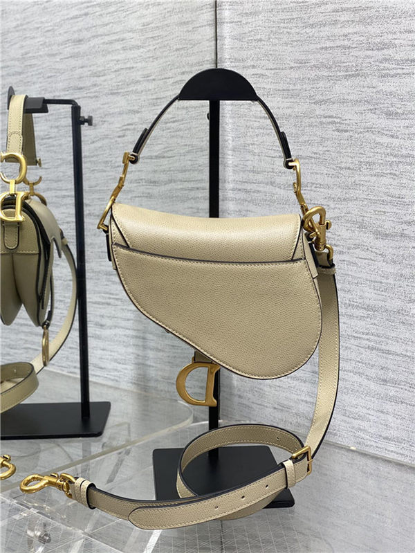 Mini SADDLE BAG Grained Calfskin Beige High