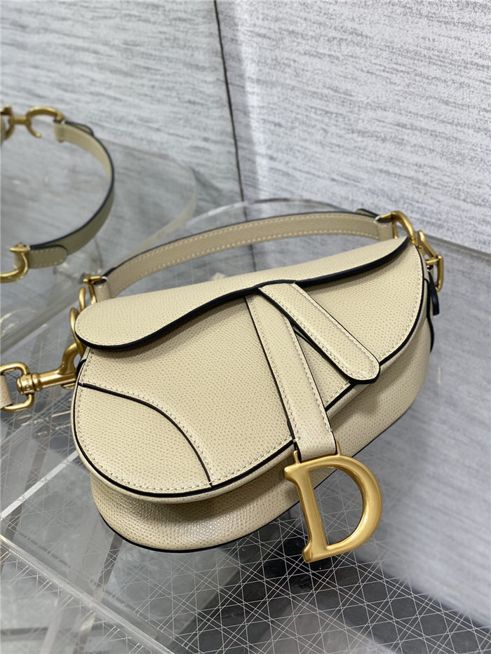 Mini SADDLE BAG Grained Calfskin Beige High