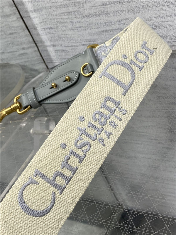 SHOULDER STRAP Dior Oblique Embroidered Grey High