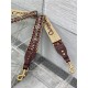 SHOULDER STRAP Dior Oblique Embroidered Burgundy High