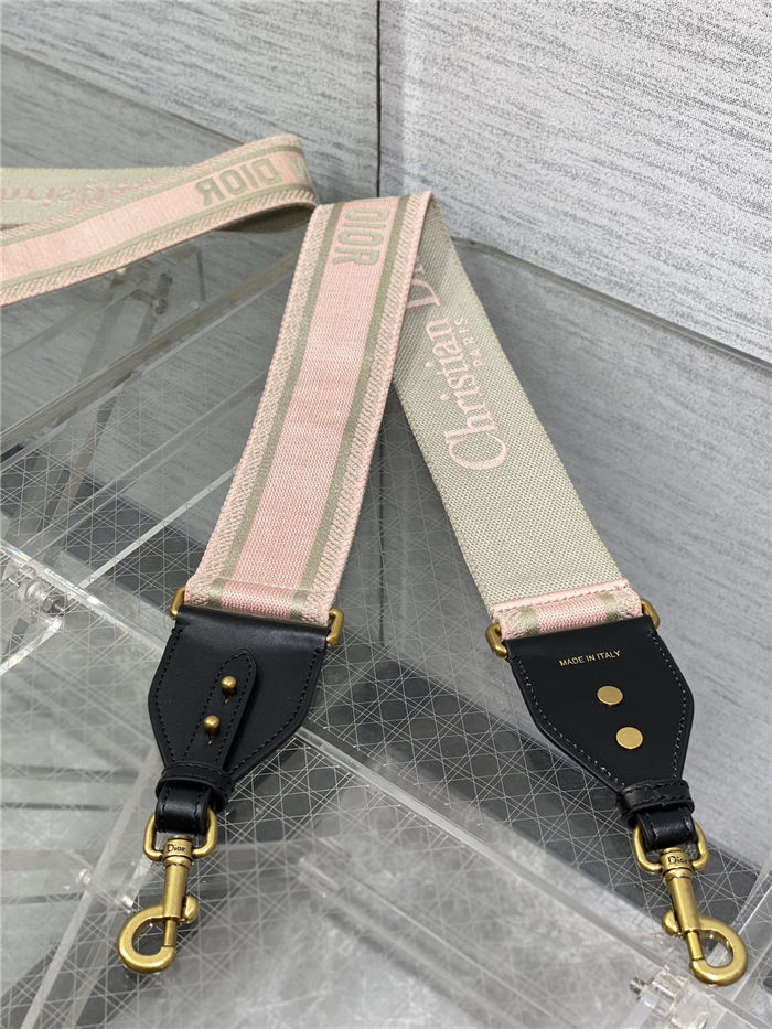 SHOULDER STRAP 'Christian Dior' Embroidery Pink High