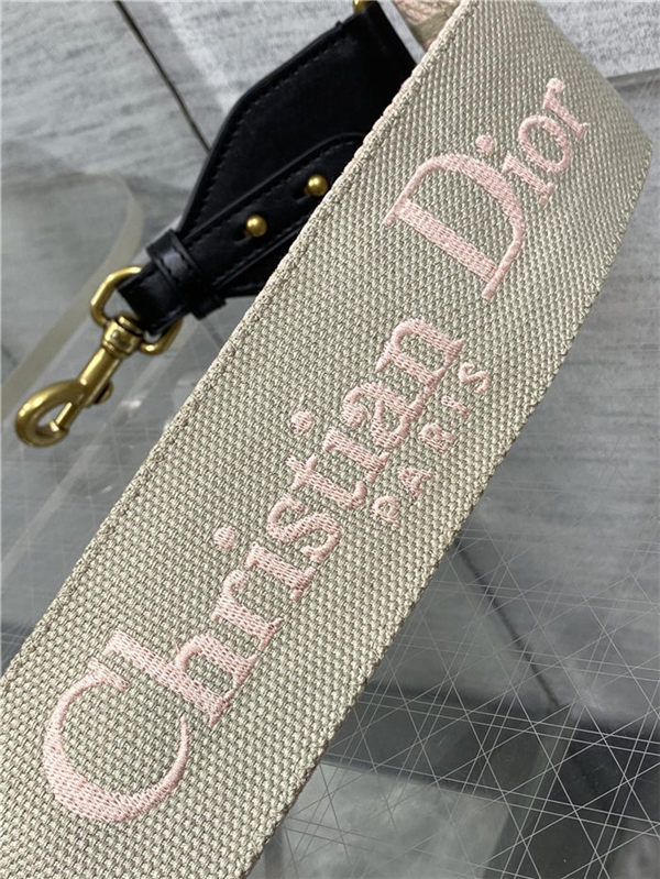 SHOULDER STRAP 'Christian Dior' Embroidery Pink High