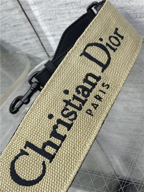 SHOULDER STRAP 'Christian Dior' Embroidery Black-Black High