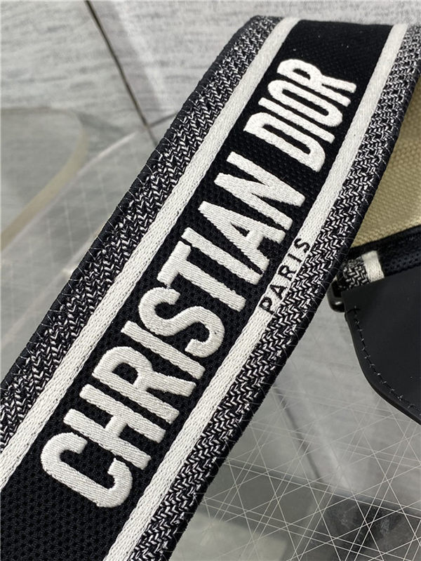 SHOULDER STRAP 'Christian Dior' Embroidery Black-Black High