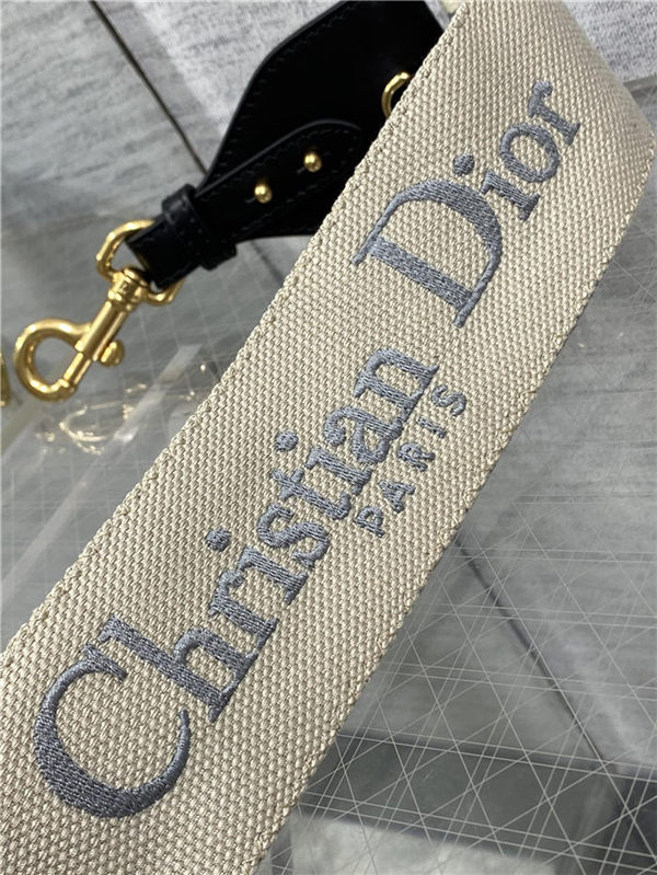 SHOULDER STRAP 'Christian Dior' Embroidery Grey High