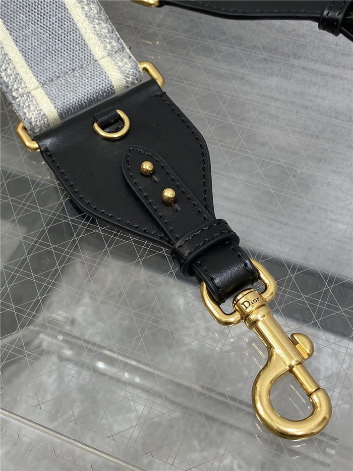 SHOULDER STRAP 'Christian Dior' Embroidery Grey High