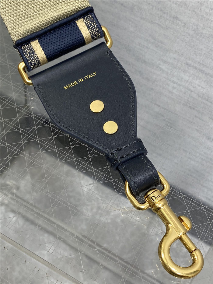 SHOULDER STRAP 'Christian Dior' Embroidery Blue High