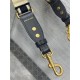 ADJUSTABLE SHOULDER STRAP 'Christian Dior' Embroidery Blue High