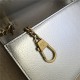 Gucci Diana mini bag with bamboo 696817 Leather Silver High