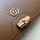 Gucci Diana mini bag with bamboo 696817 Leather Brown High