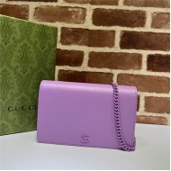 GG MARMONT MINI CHAIN BAG 497985 Leather Purple High