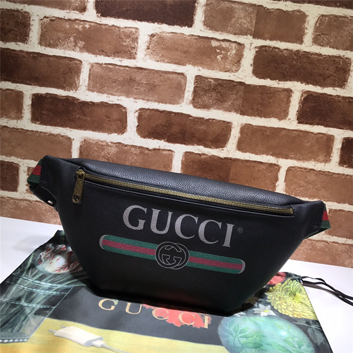 Gucci Coco Capitán logo belt bag 493869 Black High