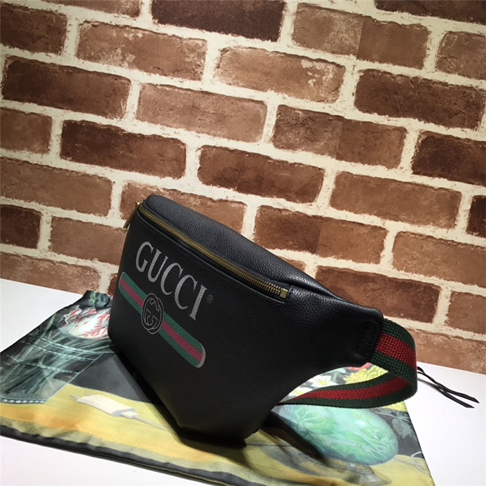 Gucci Coco Capitán logo belt bag 493869 Black High