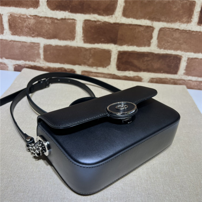 Gucci PETITE GG MINI SHOULDER BAG 739722 Leather Black High