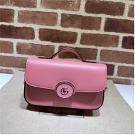 Gucci PETITE GG MINI SHOULDER BAG 739722 Leather Pink High