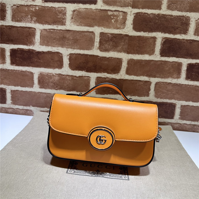 Gucci PETITE GG MINI SHOULDER BAG 739722 Leather Orange High