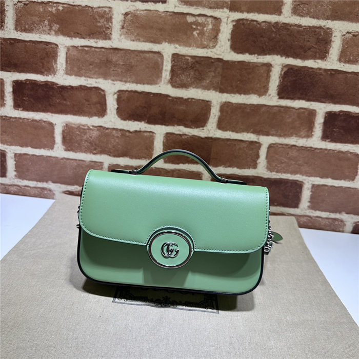 Gucci PETITE GG MINI SHOULDER BAG 739722 Leather Green High