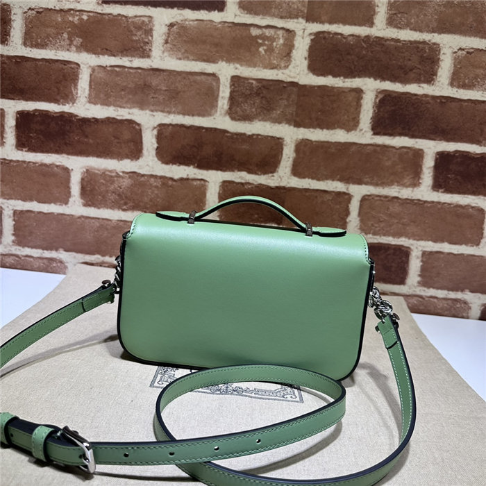 Gucci PETITE GG MINI SHOULDER BAG 739722 Leather Green High